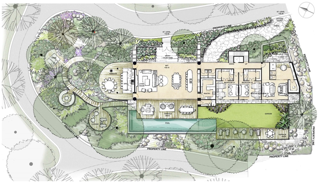 Planta de acceso de la residencia en Nauka